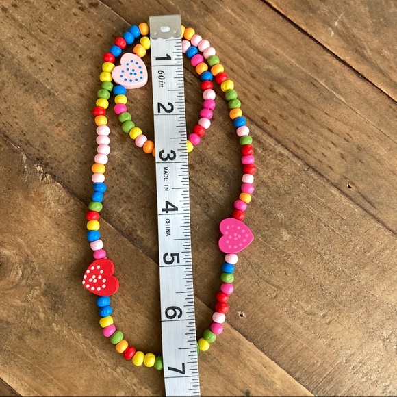 Girls Jewelry set of 5 Multicolor Bohemian Pink Heart - Picture 8 of 12